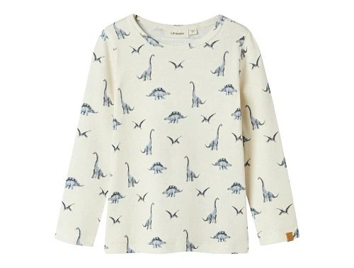 Lil Atelier bluse turtledove med dinoprint